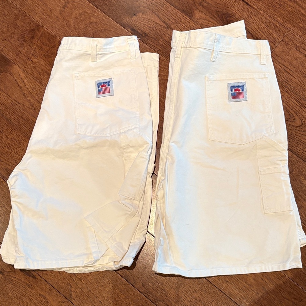 Caboose White Painters Shorts Size 40